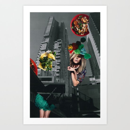 Food fantasy collage series #1 Art Print