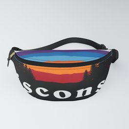 Wisconsin Madison Forest Ski Snowboard Green Bay Camping Hiking Mountain Sunset Gift Ideas Fanny Pack