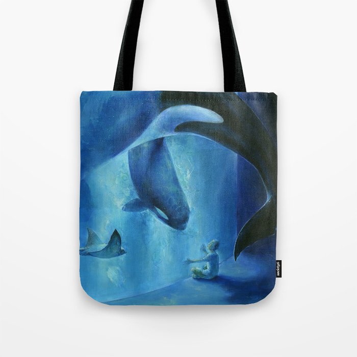 A Midnight Aquarium Tote Bag By Aishii