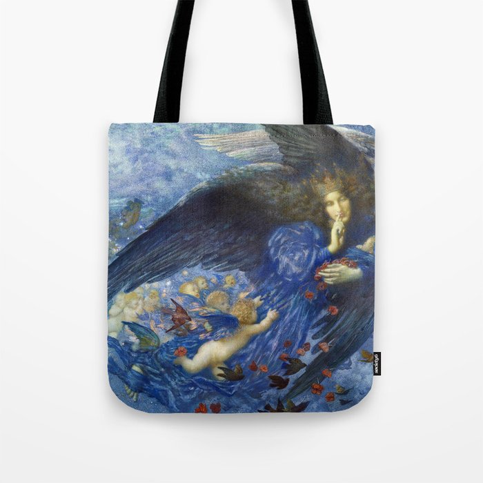 Night with her Train of Stars, 1912, Edward Robert Hughes Tote Bag
