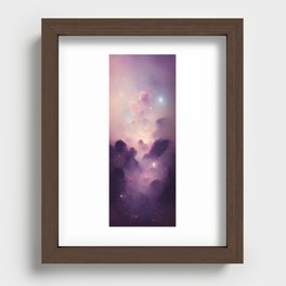 Daydreamer - Pastel Clouds Floating in a Starry Sky Recessed Framed Print