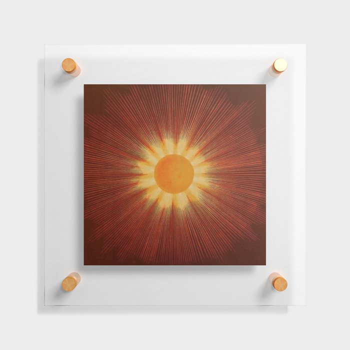 Celestial Red Sun Tapestry Astronomical Atlas portrait painting by Joseph Spoor Floating Acrylic Print