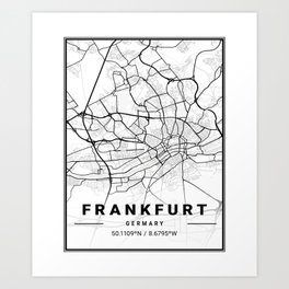 Frankfurt tourist map Art Print