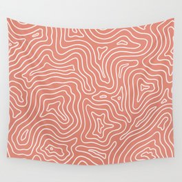 Topographic - Echeveria Pink Wall Tapestry