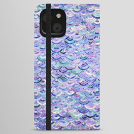 Marble Mosaic in Amethyst and Lapis Lazuli iPhone Wallet Case