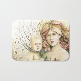 Mother Earth to her child Bath Mat