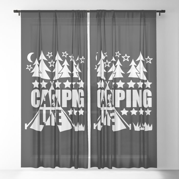 Camping Life Sheer Curtain