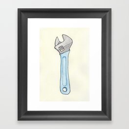 Crescent Wrench Watercolor Framed Art Print