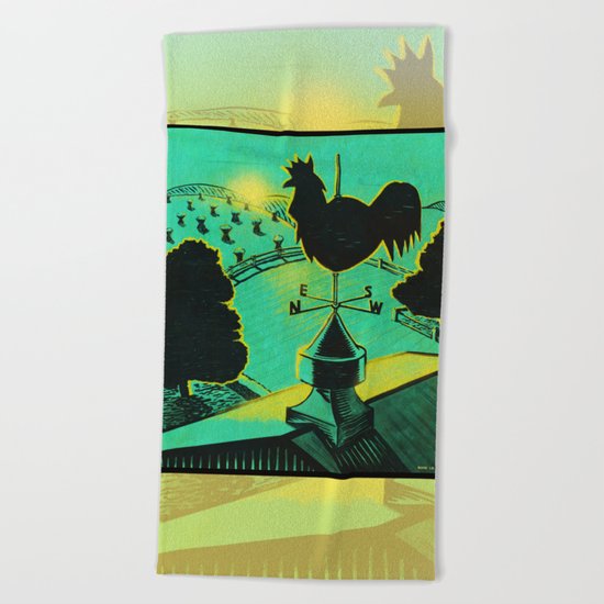 First Light On The Farm Beach Towel