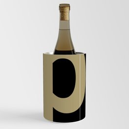 letter P (Sand & Black) Wine Chiller