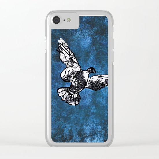 Hope is the thing with feathers on Clear iPhone Case