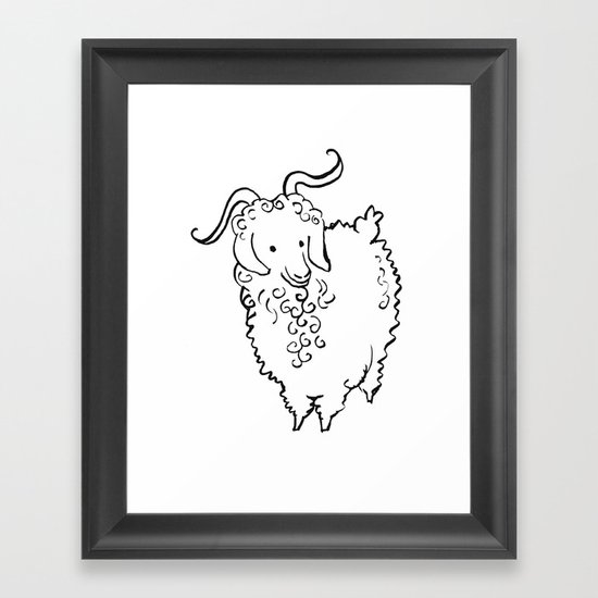 Angora Goat Framed Art Print