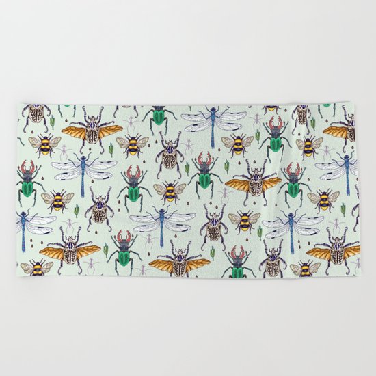 lucky insects Beach Towel