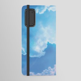 Blue Sky Clouds Print Nature Lover Pattern Android Wallet Case