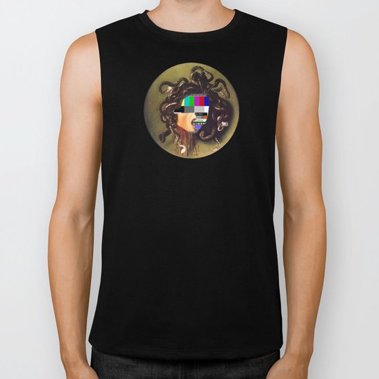 Caravaggio´s Medusa Collage 2 Biker Tank