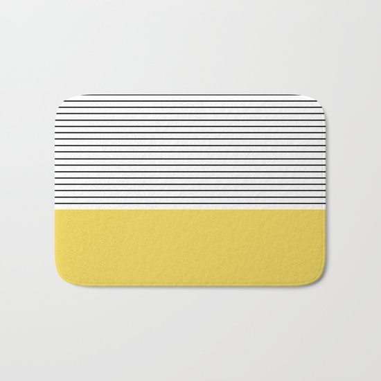 MINIMAL Green Stripes Bath Mat