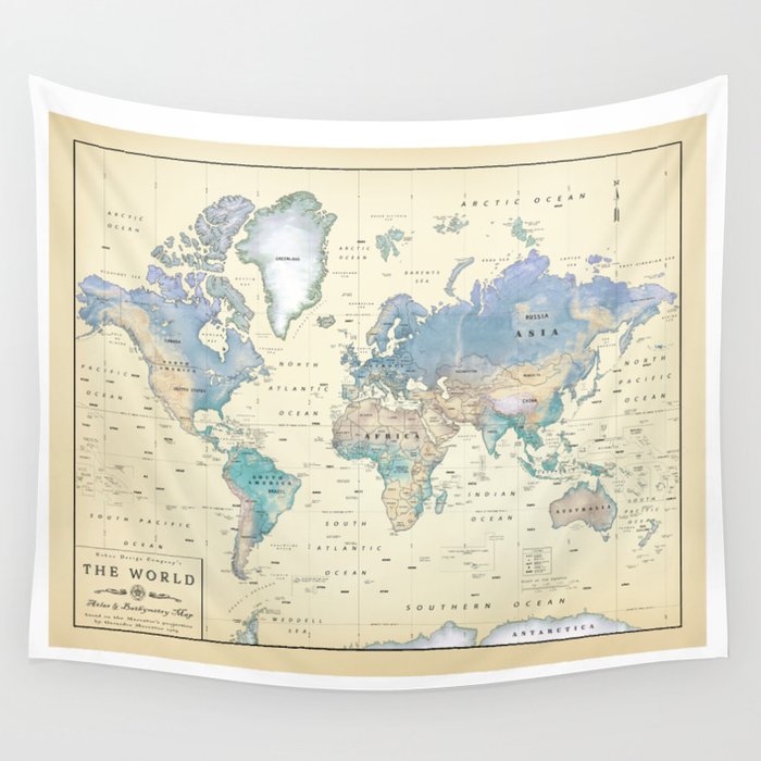 Society6 world map hot sale tapestry