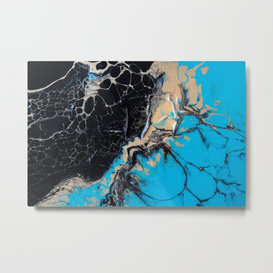 baby blue marble Metal Print