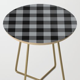 Steely Gray - check Side Table