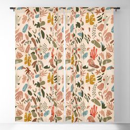 Abstract modern nature shapes 2 Blackout Curtain