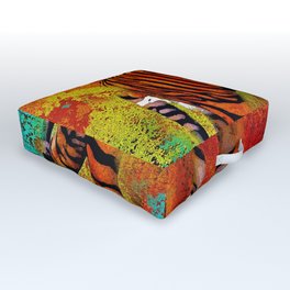 Tiger So Fierce Outdoor Floor Cushion | Football, Tiger, Mascot, Louisiana, Mixed Media, College, Painting, Sec, Illustration, Tigers 