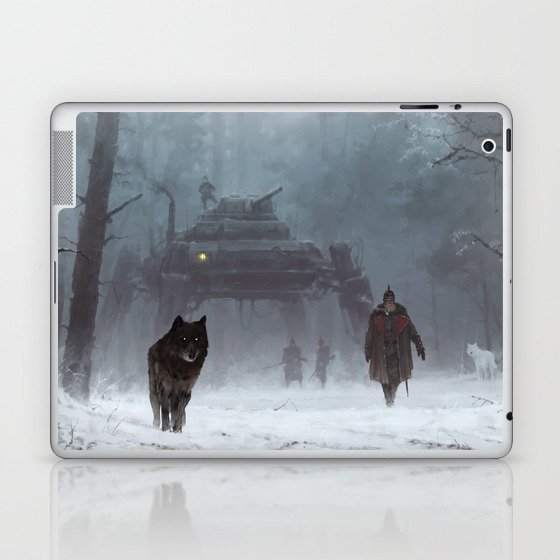 winter walk through the woods Laptop & iPad Skin