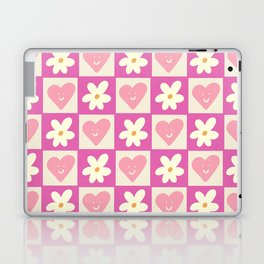 Spring of Flowers and Love - Medium and Light Pink Happy Laptop Skin