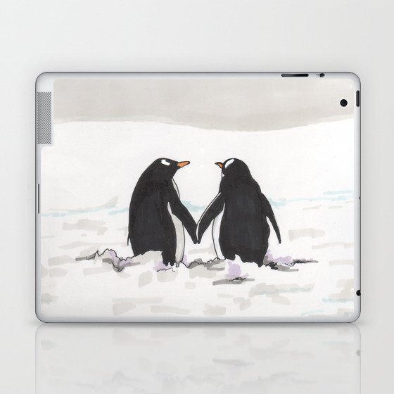 Penguins in love Laptop & iPad Skin