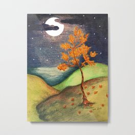 Fire Tree Metal Print