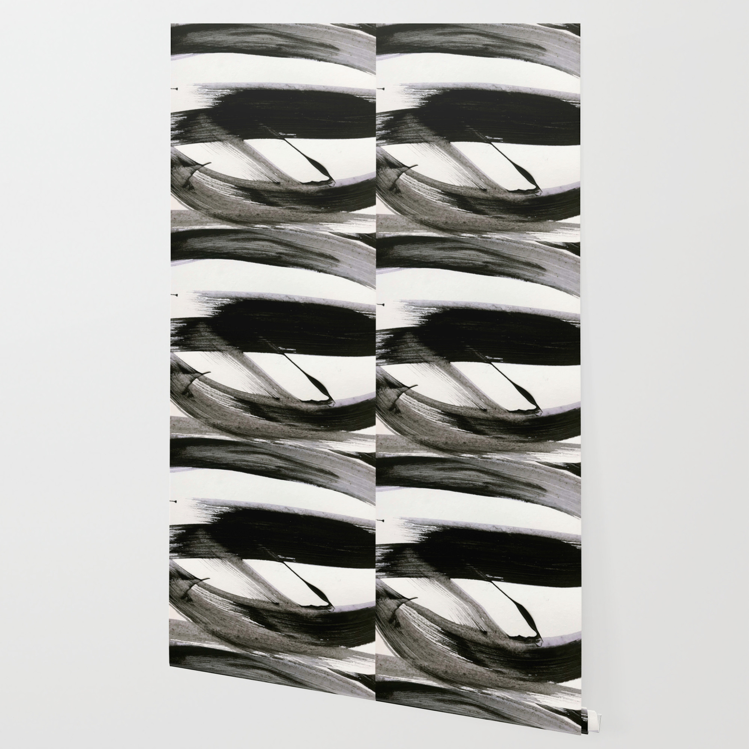 Brushstroke 9 A Bold Minimal Black And White Abstract Piece