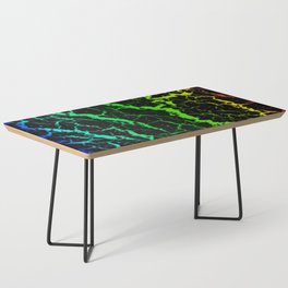 Cracked Space Lava - Rainbow BCGYR Coffee Table