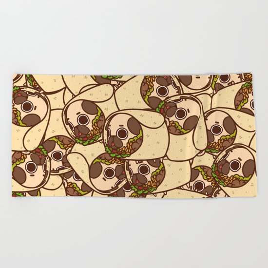 Puglie Burrito Beach Towel