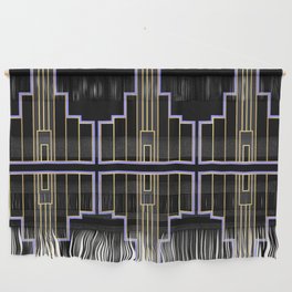 Art Nouveau Stripes Black, Gold, Bronze, Art Deco, Elegant, Vintage, Chic, Belle Epoque Wall Hanging