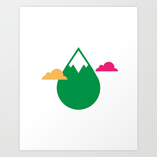 THE MISSING SCARF - Mountain Art Print