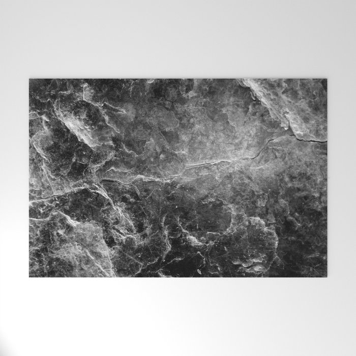 Enigmatic Black Marble #1 #decor #art #society6 Welcome Mat