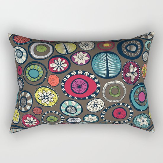 Honolulu hoops brown Rectangular Pillow