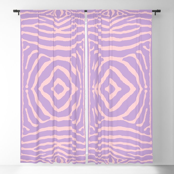 Zebra Wild Animal Print 732 Lavender and Pink Blackout Curtain