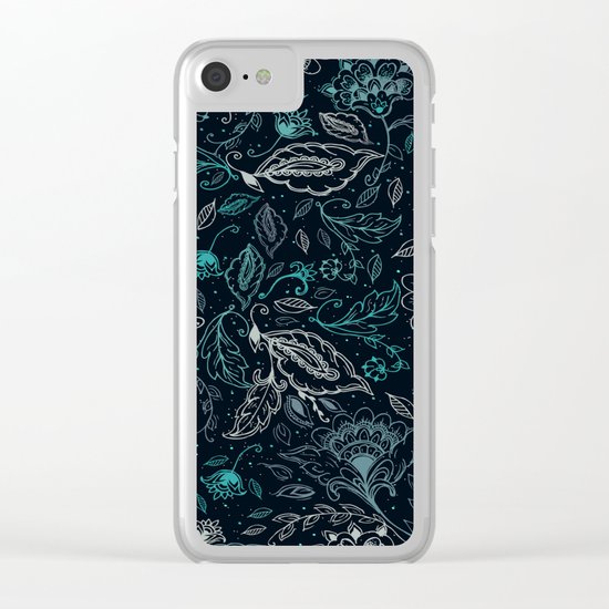 Teal Clear iPhone Case