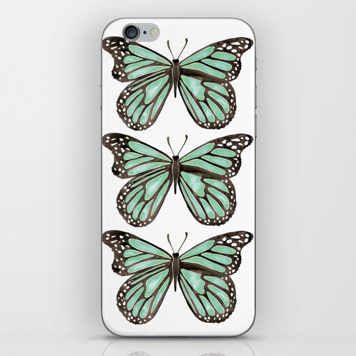 Mint Butterfly iPhone Skin