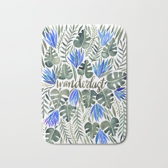 Tropical Wanderlust – Periwinkle Bath Mat