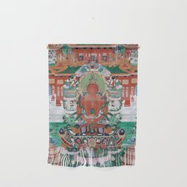 Buddha Amitayus in His Pure Land 18th Century Chinese Textile Wall Hanging