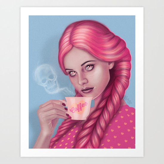 My Blood Type is Coffee Art Print