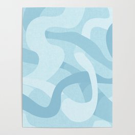 woven smoke - coastal blue Poster