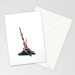 Dark Souls Pixel Bonfire Stationery Cards