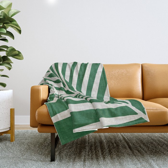 Minimalist Palm Leaf Throw Blanket