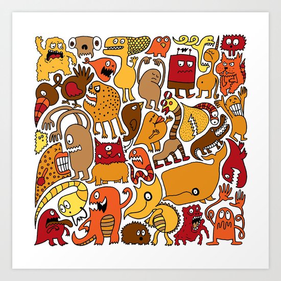 Creatures! Art Print