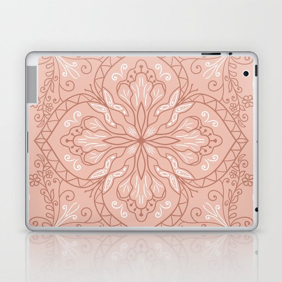 Elegant Terracotta Boho Tile Mandala Laptop & iPad Skin