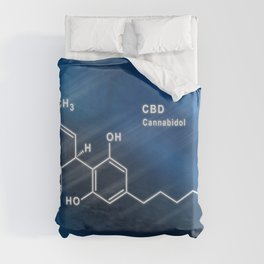 CBD Cannabidiol Structural chemical formula Duvet Cover