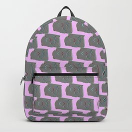 Psychedelic Record Player with Lavender backdrop Backpack