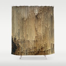 Abstract gold and brown texture Shower Curtain